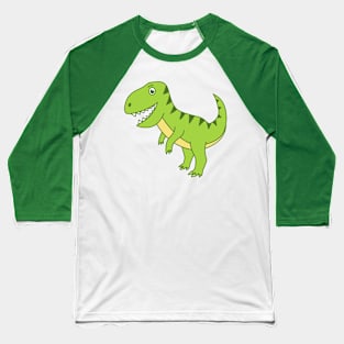 Happy Cute Dinosaur T-rex Baseball T-Shirt